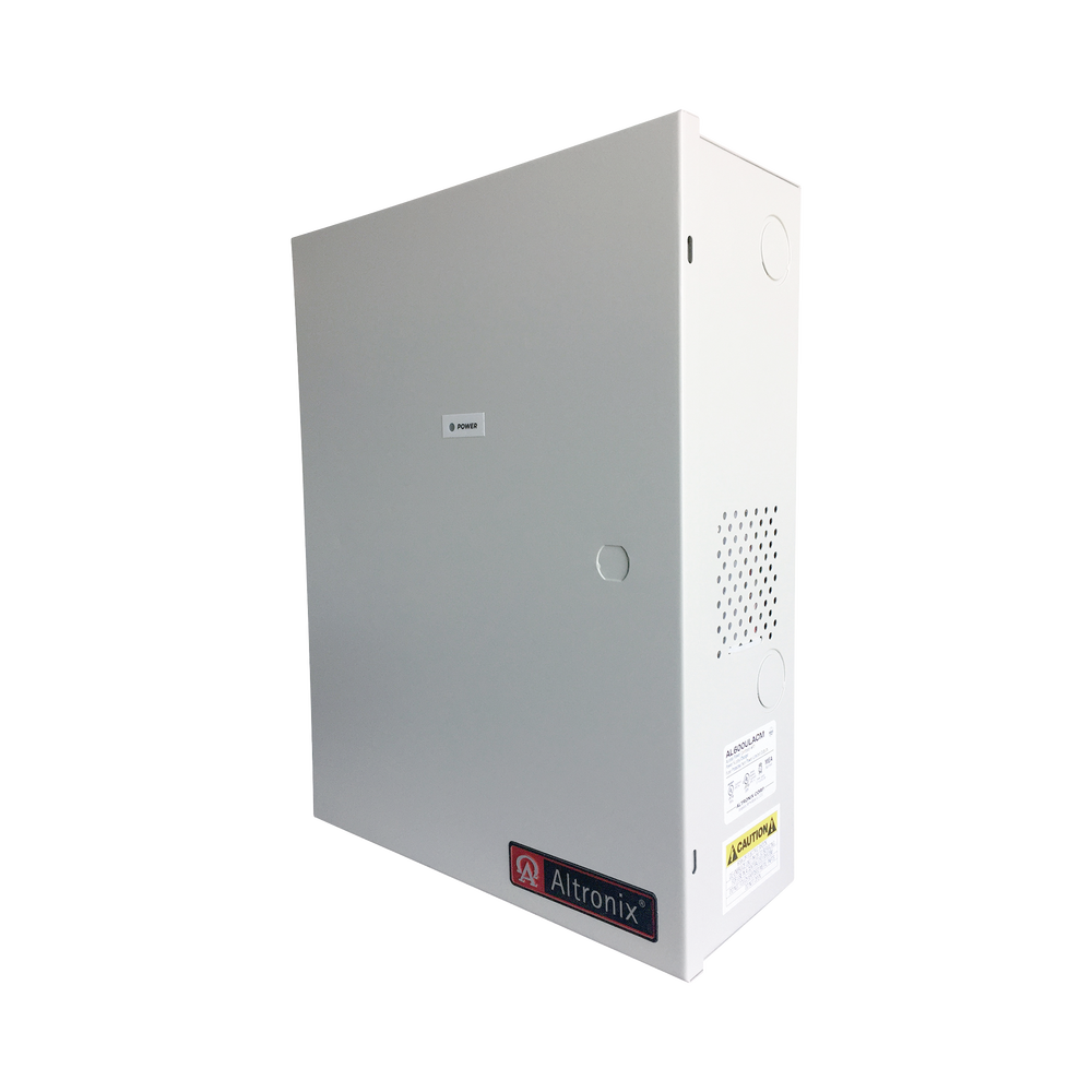 Fuente de poder ALTRONIX de 12/24 Vcc @ 6 Amper, con capacidad de batería de respaldo, requiere batería, 8 salidas, con voltaje de entrada de 115 Vca