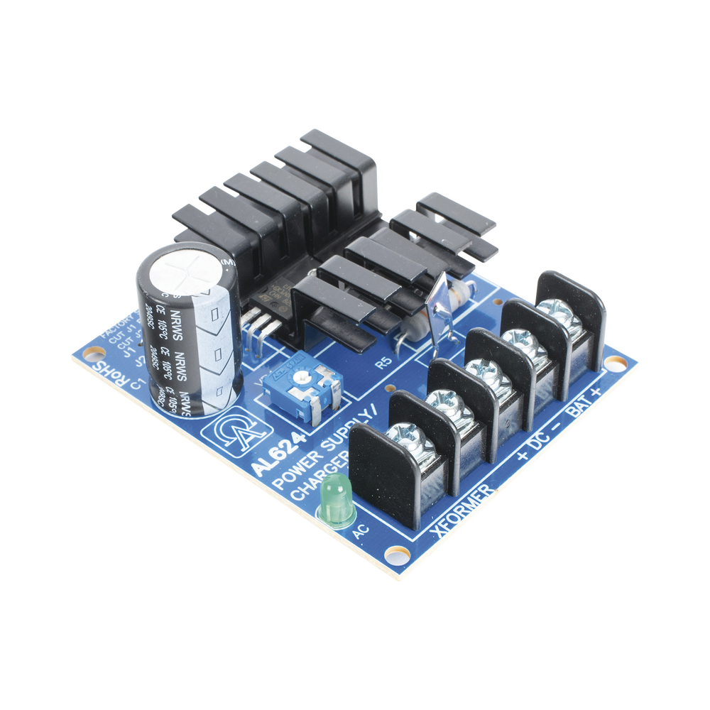 Fuente de Poder con Respaldo, 6 o 12 o 24 Vcc, 1.2 A, 28.8 W, 1 Salida, Requiere Transformador de Entrada