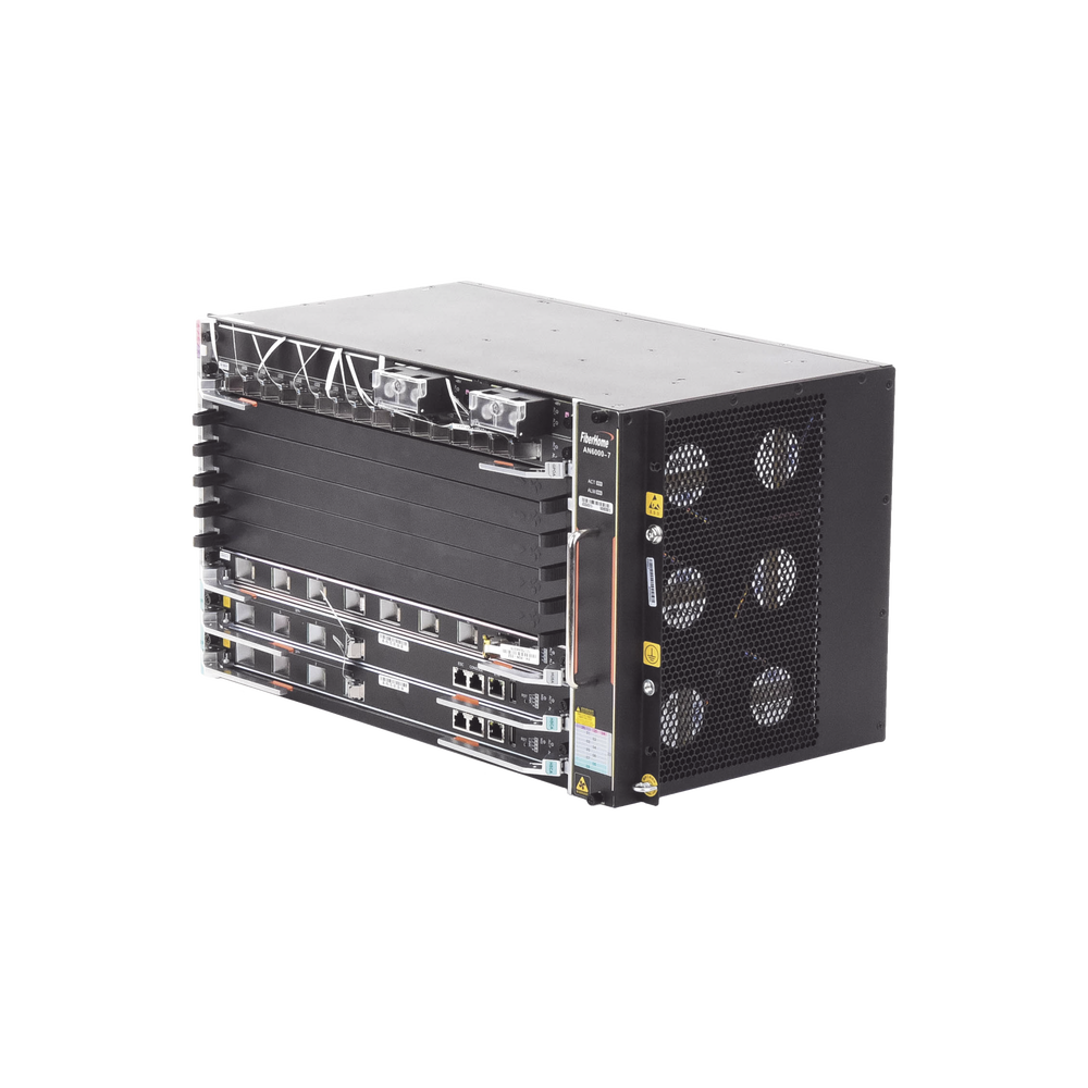 OLT Carrier Class Modular GPON, 6 Ranuras de Servicio, Incluye 1 Tarjeta de Servicio 16 puertos GPON, crecimiento hasta 96 puertos GPON, 6 UR, Gestión por UNM2000, CLI, (Incluye Instalación de software UNM2000)