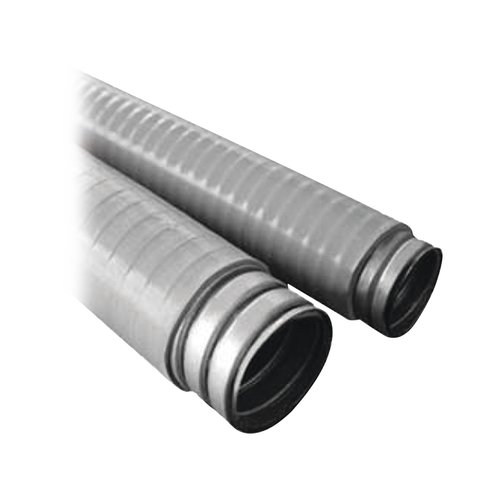 Tubo Flexible tipo Liquidtight de 2 1/2" (63 mm). Acero + Forro PVC. Rollo de 10 Metros.