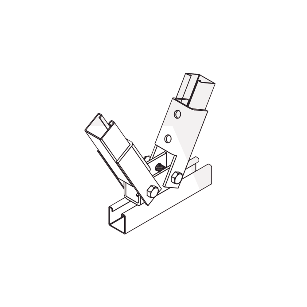 Base Cuadrada con 4 perforaciones para Perfil Doble. - Image 3