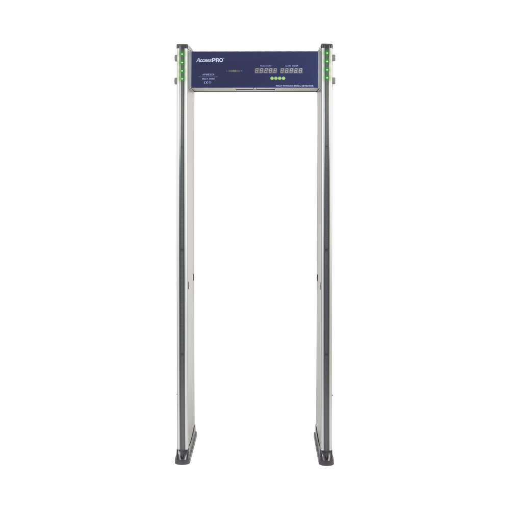 Detector de metales de 6 zonas/ Uso en Interior/ Contador de alarmas y Personas