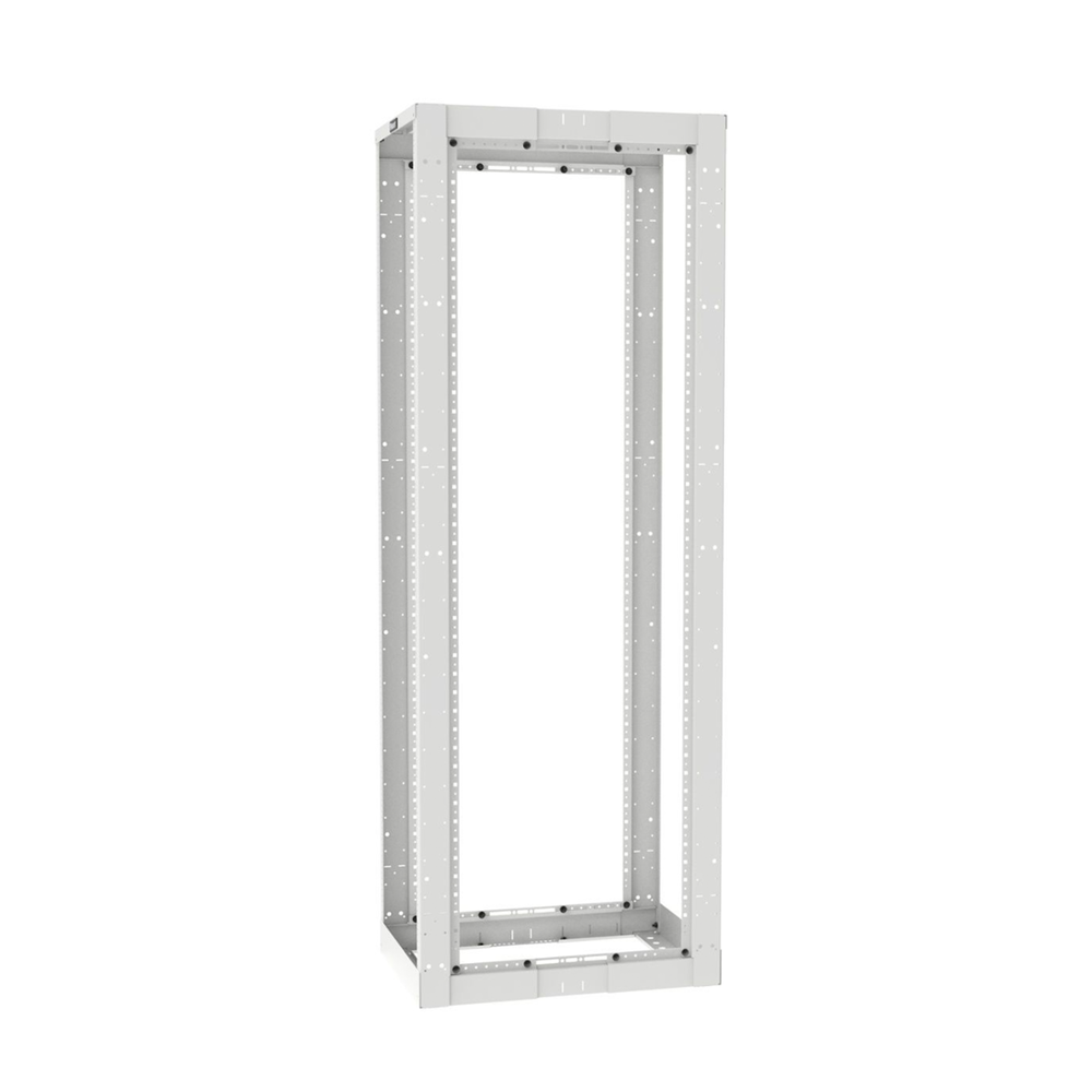 Rack de Cuatro Postes Estándar de 19", Rieles Roscados #12-24, Profundidad Ajustable de 23 a 42 in, 45 Unidades de Rack, Color Blanco - Image 2