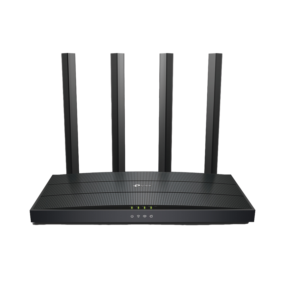 Router WiFi 6 AX 1500Mbps / MU-MIMO 2X2 y OFDMA / 1 Puerto WAN 10/100/1000 Mbps / 3 Puertos LAN 10/100/1000 Mbps / 4 Antenas / Conexión Inalámbrica OneMesh