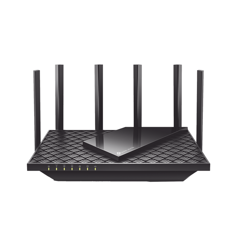 Router Triple Banda WiFi 6E / AX5400 MU-MIMO / 1 Puerto WAN 1 10/100/1000 Mbps / 4 Puertos LAN 10/100/1000 Mbps / 1 puerto USB 3.0 / 6 antenas de alta ganancia / OneMesh ™