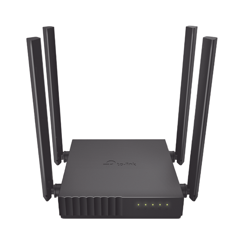 Router Inalámbrico doble banda AC, 2.4 GHz y 5 GHz Hasta 1200 Mbps, 4 antenas externas omnidireccional, 4 Puertos LAN 10/100 Mbps, 1 Puerto WAN 10/100 Mbps, Versión 6