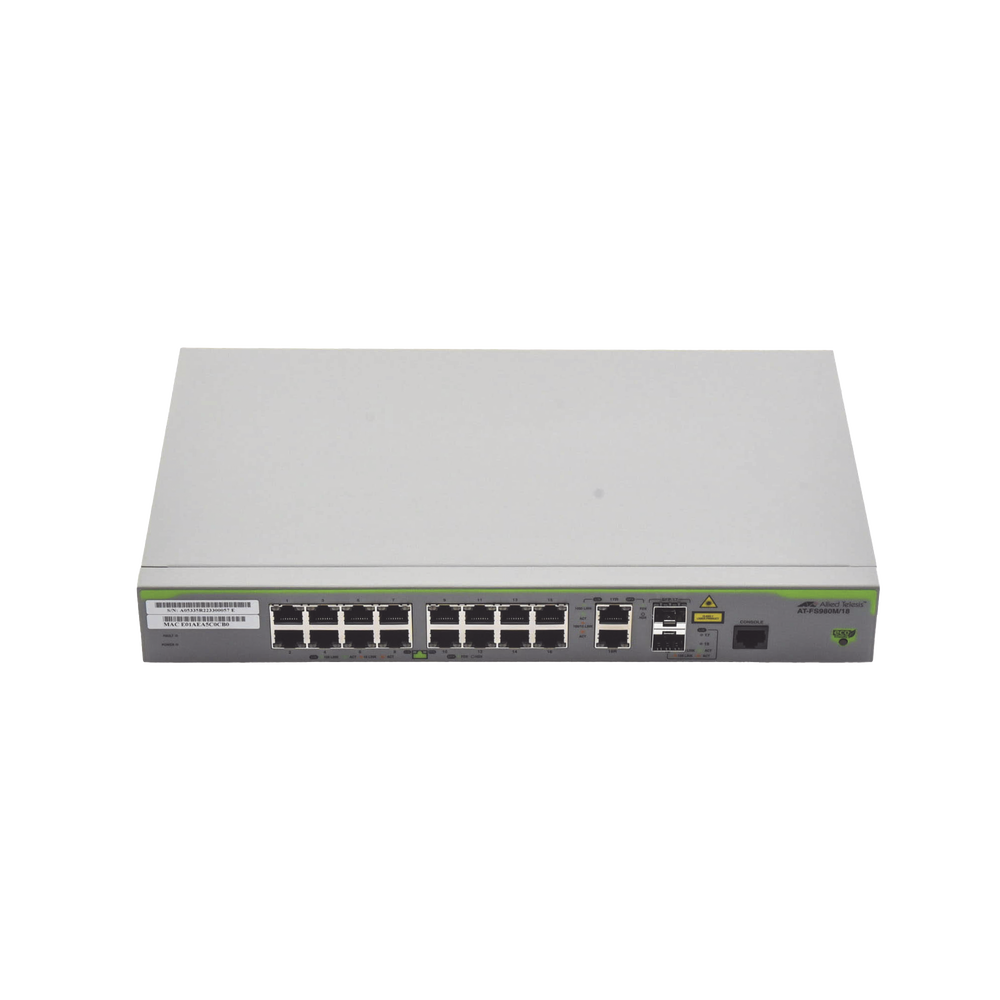 Switch Administrable CentreCOM FS980M, Capa 3 de 16 Puertos 10/100 Mbps + 2 puertos RJ45 Gigabit/SFP Combo - Image 2
