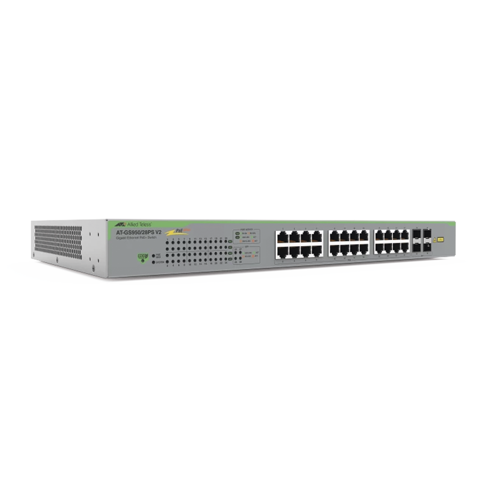 Switch PoE+ Gigabit WebSmart de 24 puertos 10/100/1000 Mbps + 4 puertos SFP Gigabit, 185 W, Version 2
