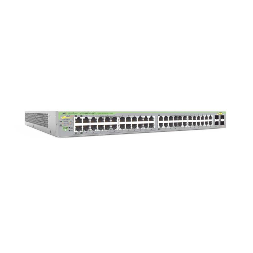 Gigabit webSmart switch, 48 Puertos Totales, 24c/PoE+ 10/100/1000T, 4 Puertos SFP