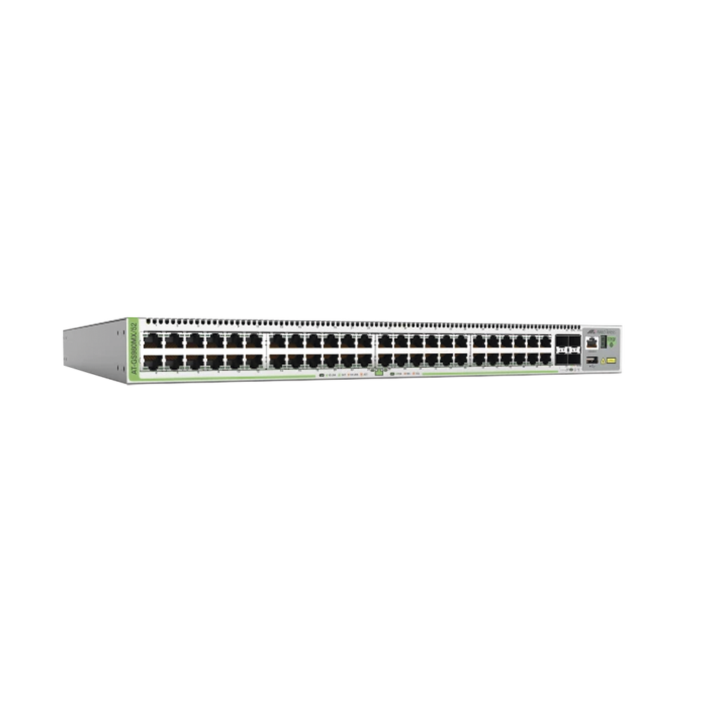 Switch Apilable L3 lite, 48 puertos 10/100/1000-T, 4 puertos SFP+ 10G