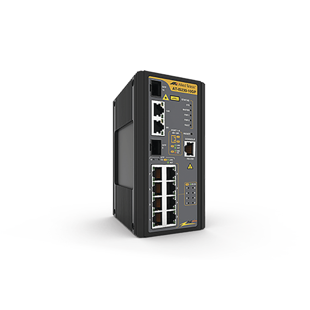 Switch Industrial PoE+ administrable de 8 Puertos 10/100/1000 Mbps + 2 puertos SFP Combo, 120 W