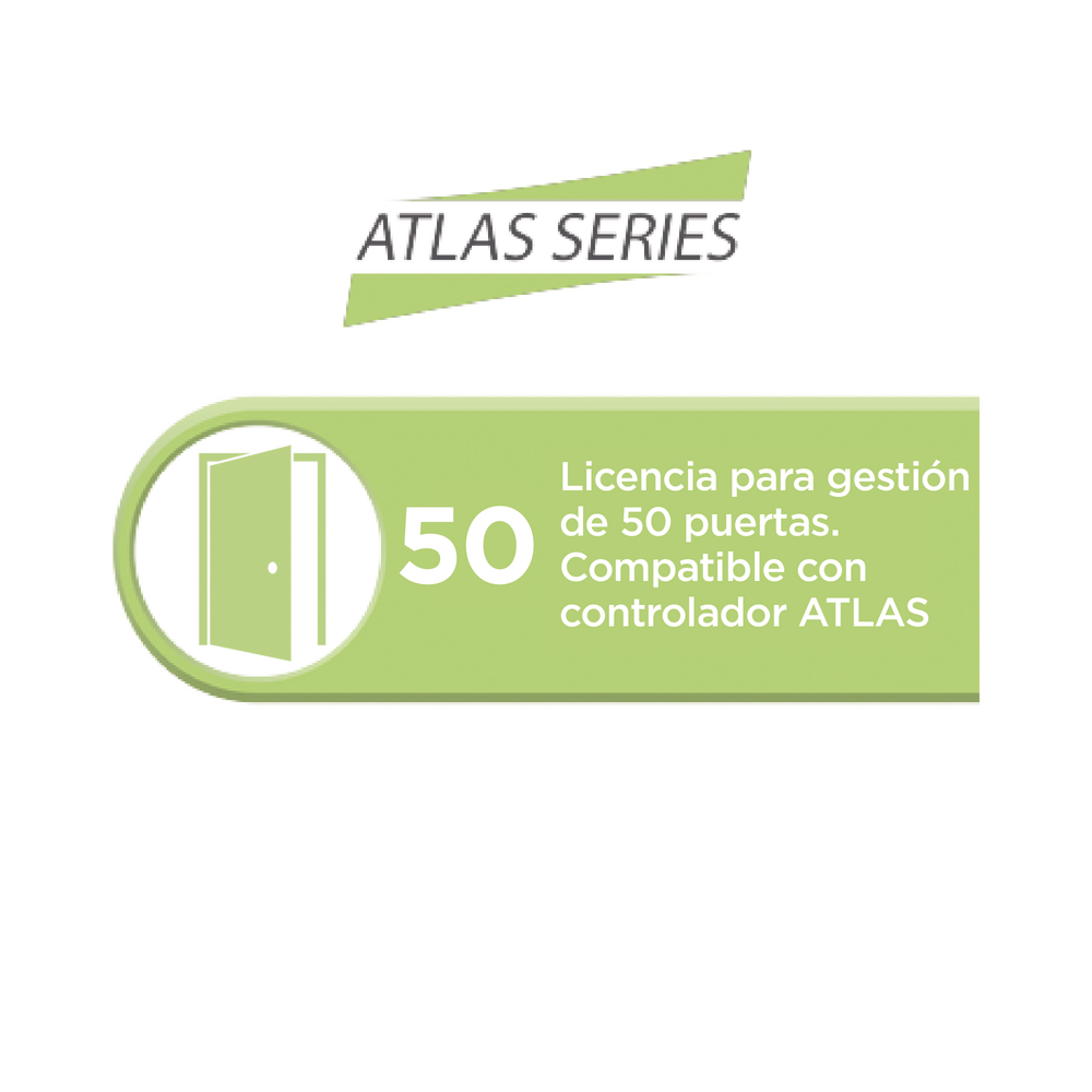 Licencia para 50 puertas compatible con controlador ATLAS