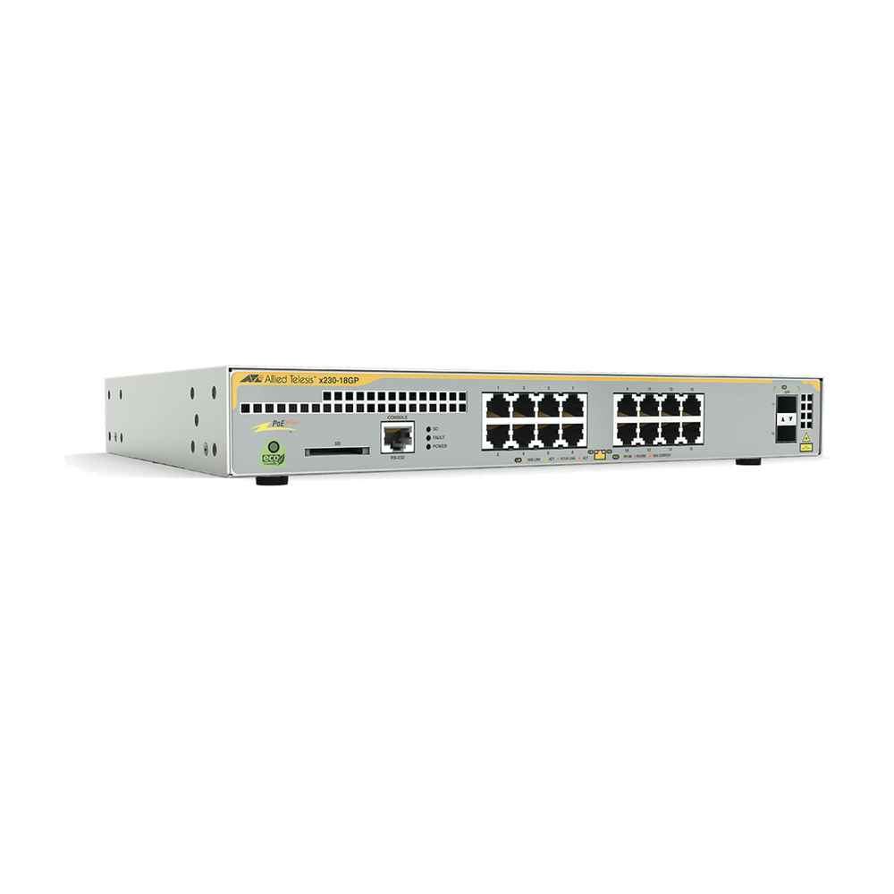 Switch PoE+ Administrable Capa 3, 16 Puertos 10/100/1000 Mbps + 2 SFP Gigabit, 247 W
