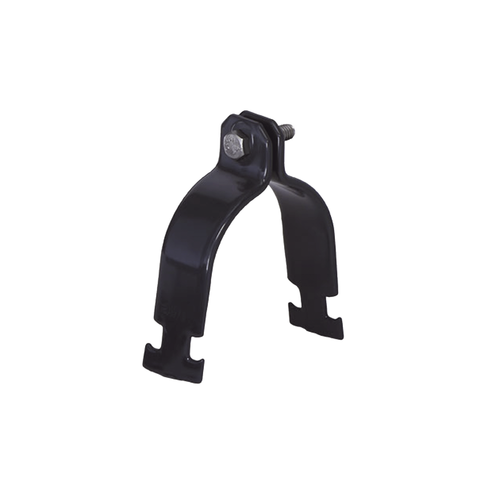 Abrazadera Unicanal con Recubrimiento de PVC de 1 1/2" (38 mm).