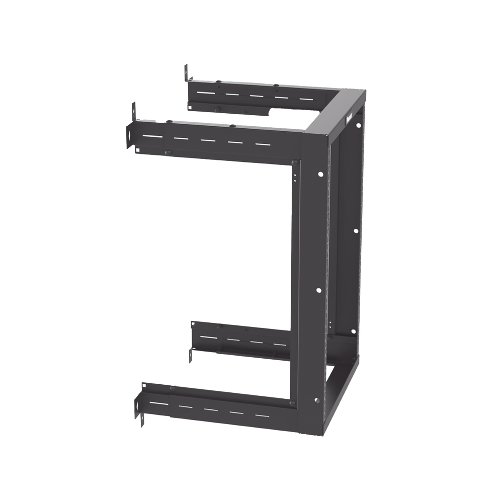Rack PanZone® de Montaje en Pared, de 19in, Profundidad Ajustable, Rieles Numerados y Roscados #12-24, 18 UR, Color Negro - Image 4