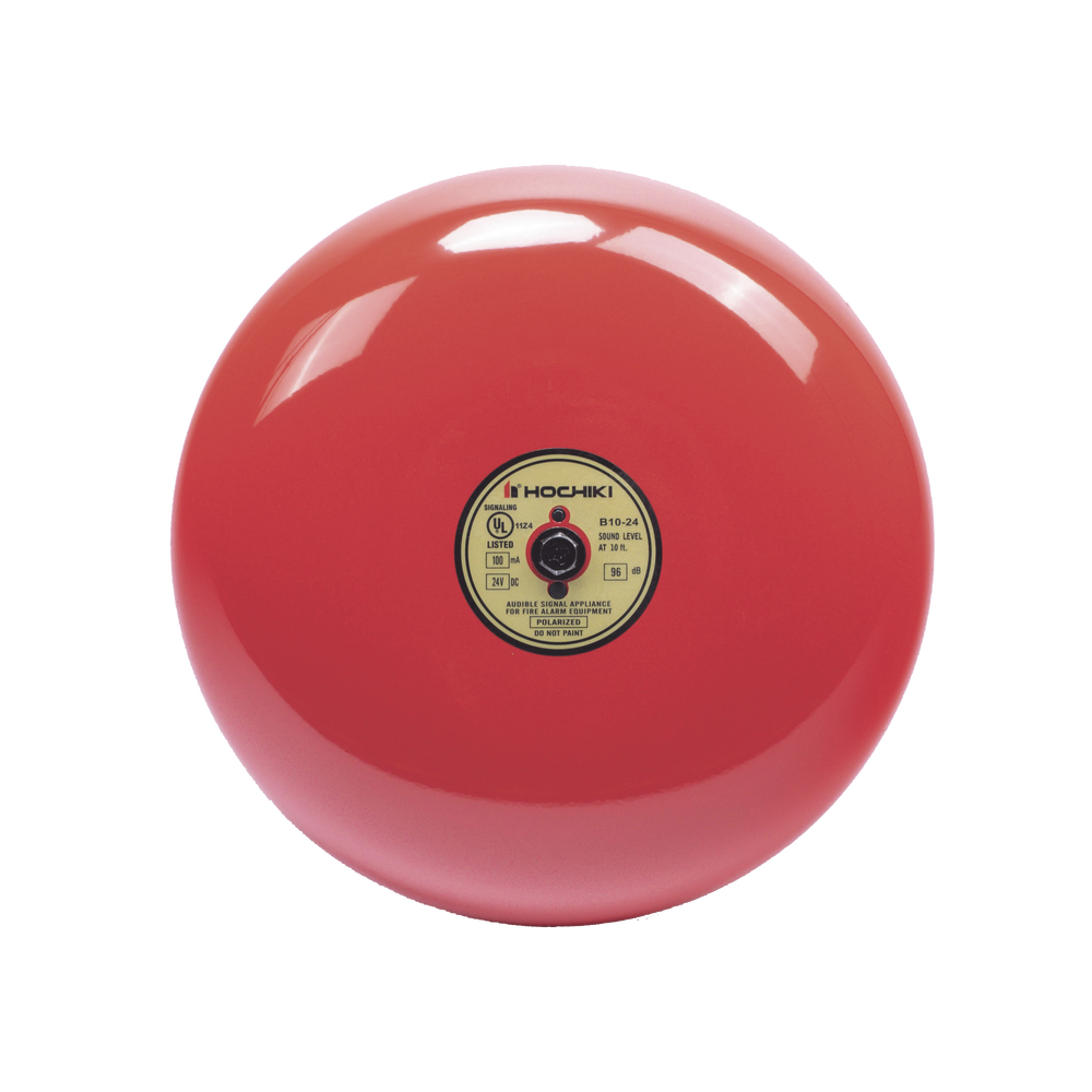 Campana De Alarma De Incendio, 10 pulgadas, 24 VCD, Listado UL (0500-07180)