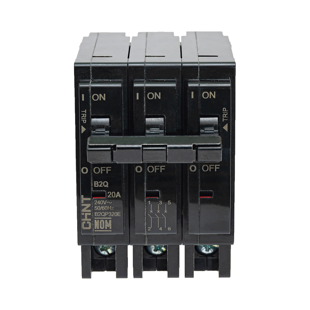 MCB - Interruptor Termomagnético Enchufable, Serie: B2Q, 3P, 30A, 240V (SKU:1002297) - Image 2