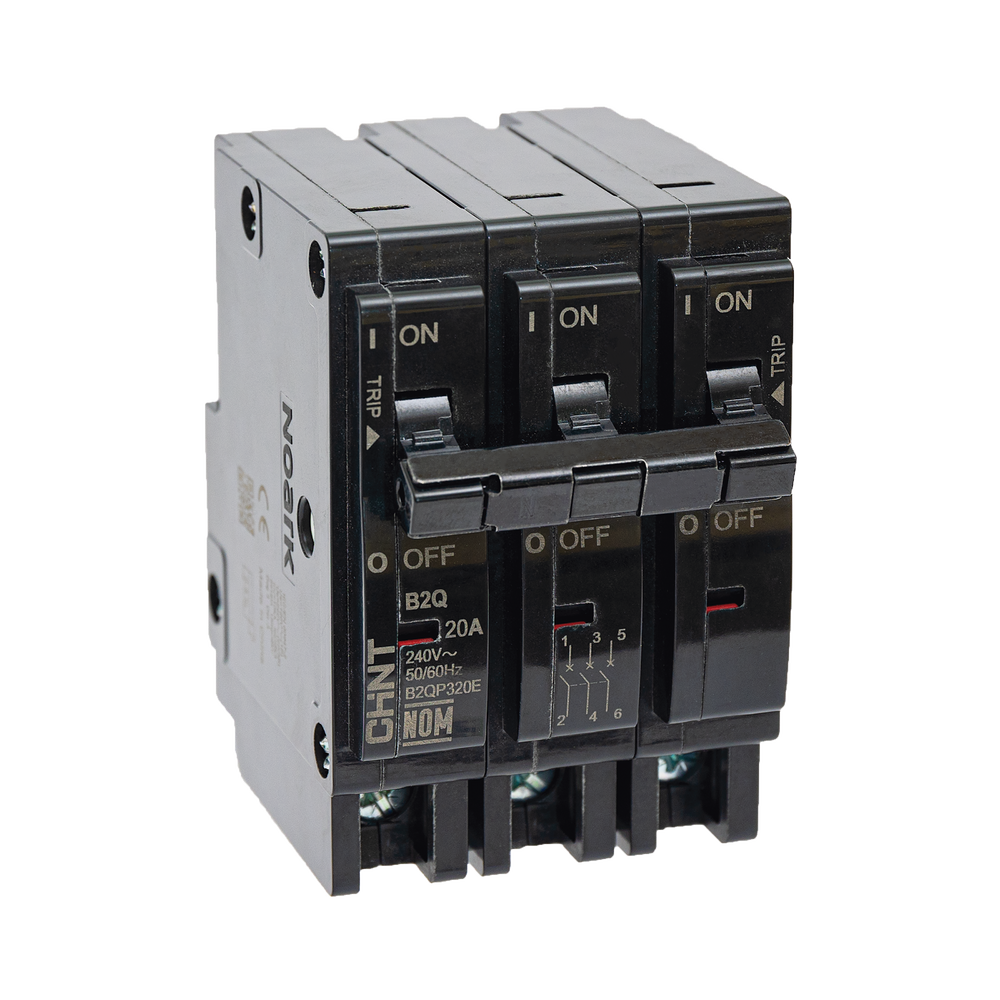 MCB - Interruptor Termomagnético Enchufable, Serie: B2Q, 3P, 30A, 240V (SKU:1002297) - Image 3