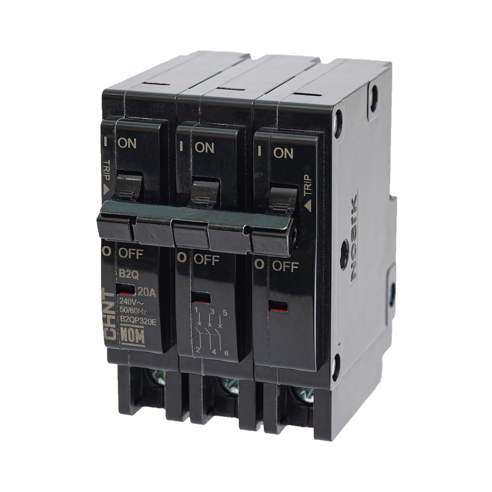 MCB - Interruptor Termomagnético Enchufable, Serie: B2Q, 3P, 30A, 240V (SKU:1002297)