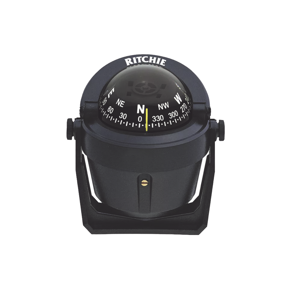 Brújula serie Explorer en color negro, con iluminación nocturna color verde.