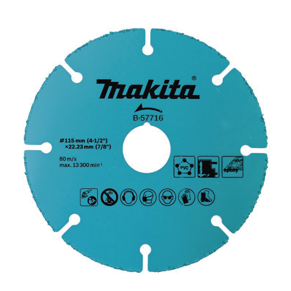 Disco de carburo de tugsteno 4 1/2" multi-material para esmeriladora, Ideal para Yeso y Epóxicos.