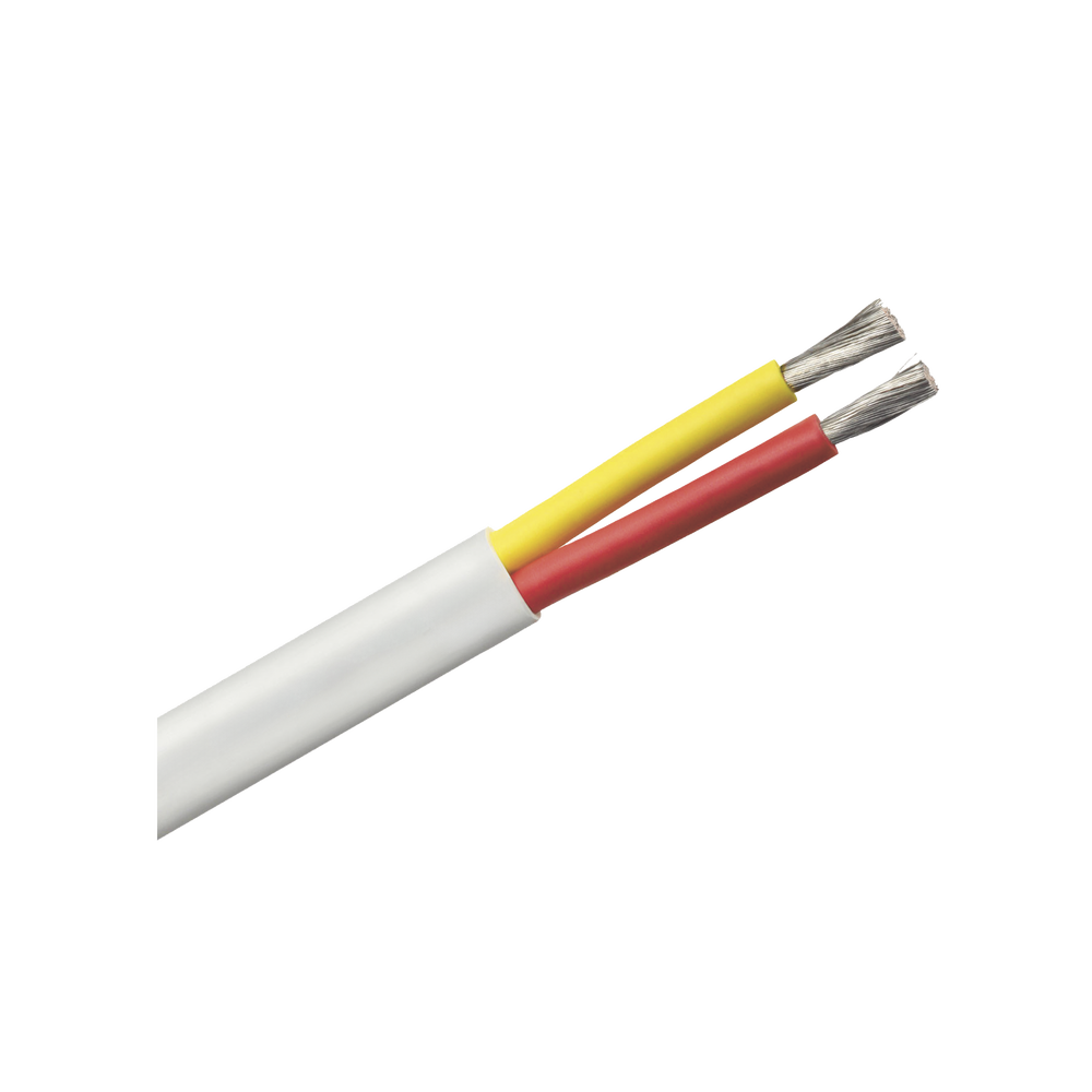 Rollo de cable plano grado marino calibre 8, de 2 conductores (rojo y amarillo) de 250 pies (76.2 m).