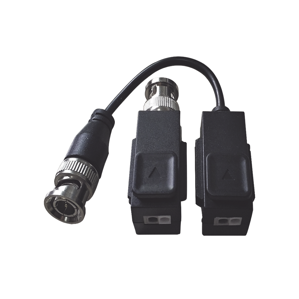 Kit de Transceptor (Balluns) TURBOHD con Boton Push / Hasta 8 MP (4K) / 100% Cobre / Soporta HD-TVI / AHD / CVI / CVBS / Audio por Coaxitron / Datos para Menu de Configurar de Cámaras