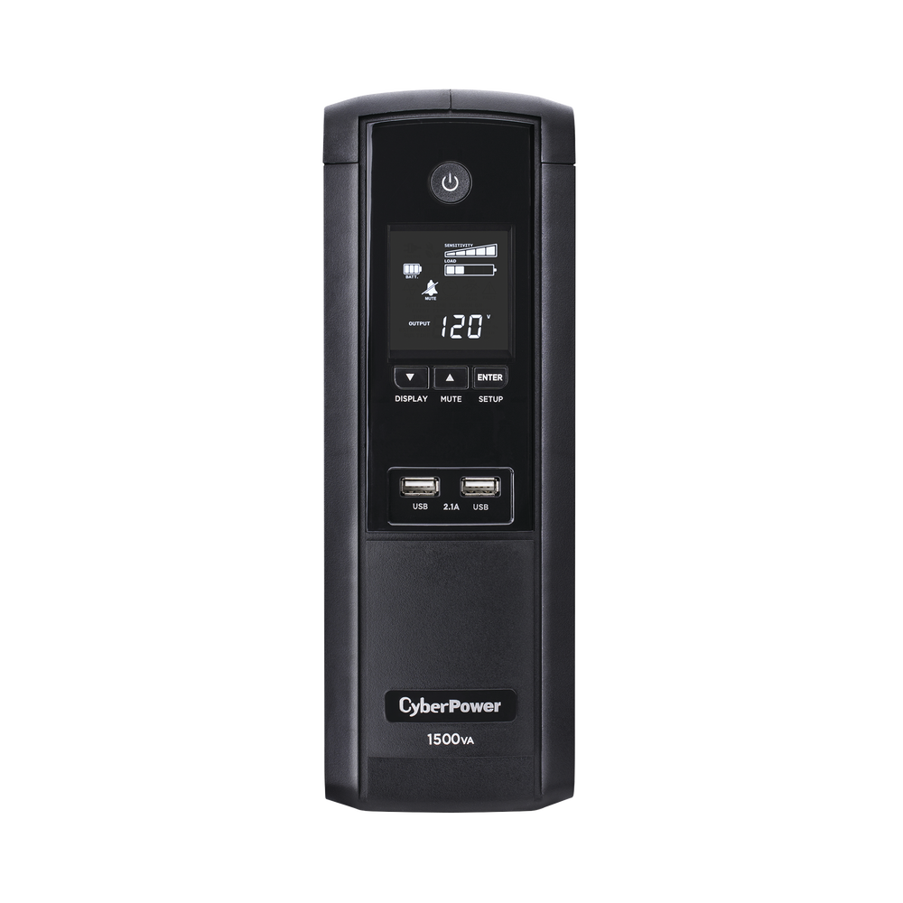 UPS de 1500 VA/900 W, Topología Línea Interactiva, Entrada 120 Vca NEMA 5-15P, Tipo Torre, Con 12 Tomas NEMA 5-15R, 5 años de garantía