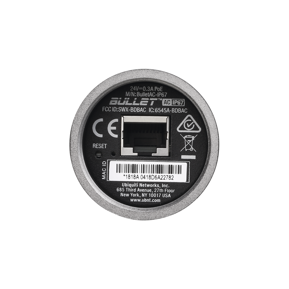 Radio Doble Banda Bullet airMAX AC IP67 hasta 160 Mbps en 2.4 GHz (2412-2472 MHz) o 300 Mbps en 5 GHz (5150-5875 MHz) - Image 5