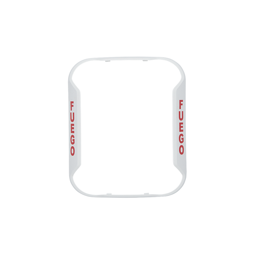 Bisel para Sirenas, Estrobos y Sirenas-Estrobos de Montaje en pared / Color Blanco / Texto en Español / Paquete con 5 Piezas