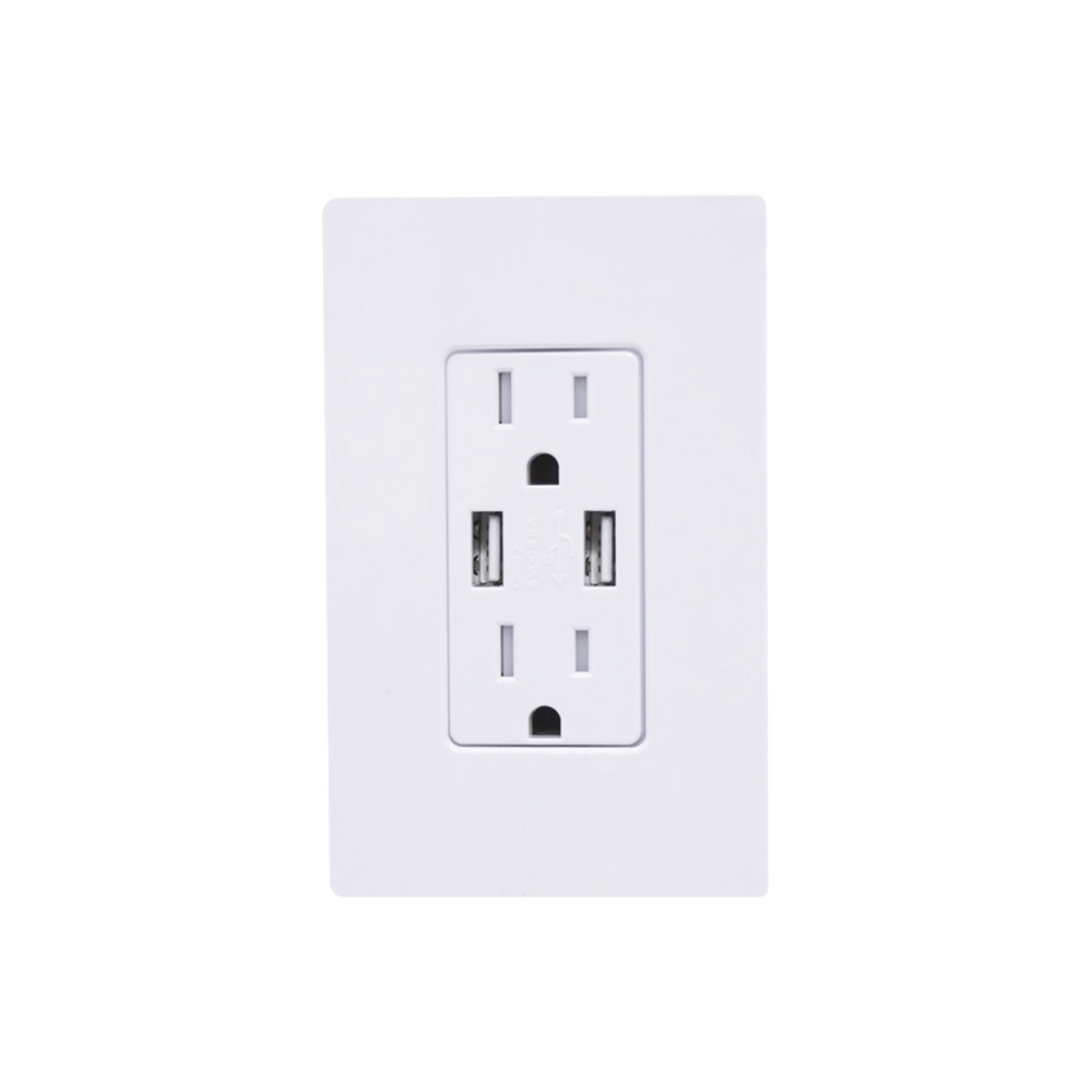 TOMACORRIENTE 15 AMP CONECTOR USB