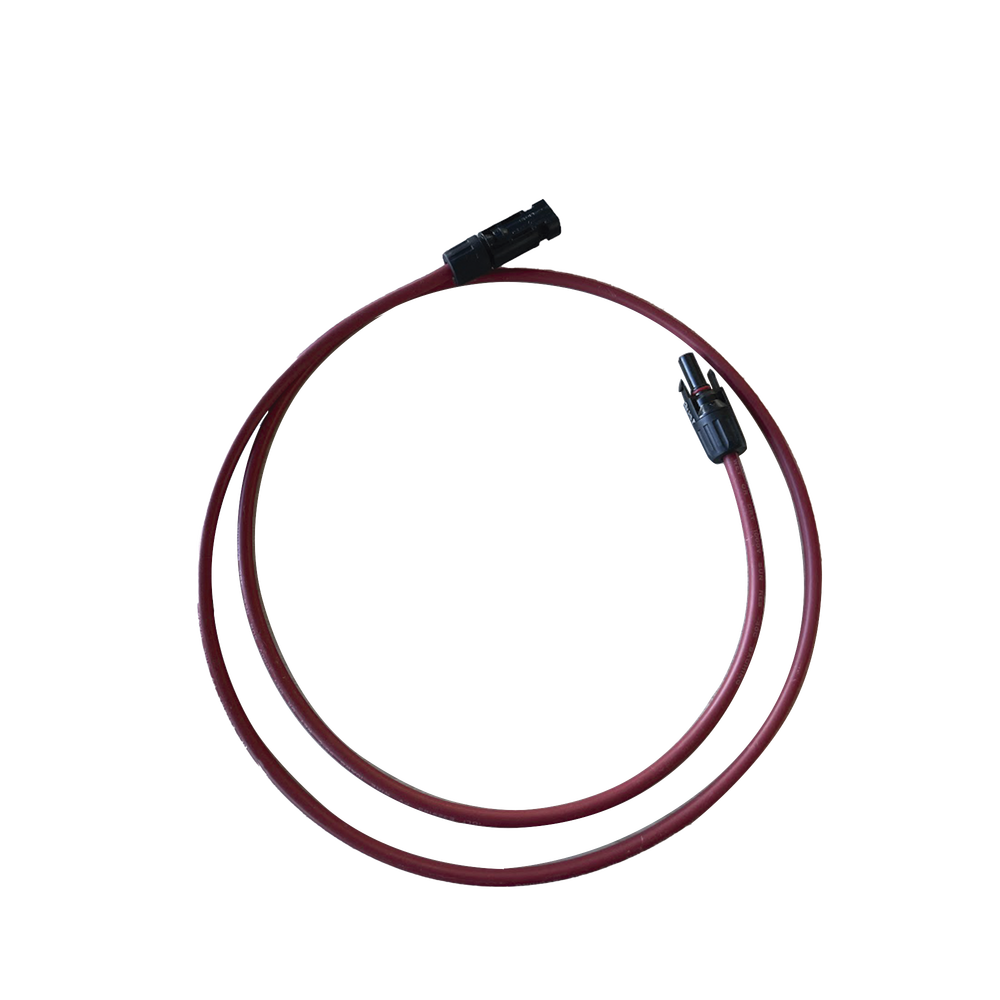 Cable Fotovoltaico, 1 m, Rojo, Calibre 10 AWG con Terminal MC4-M en ambos extremos