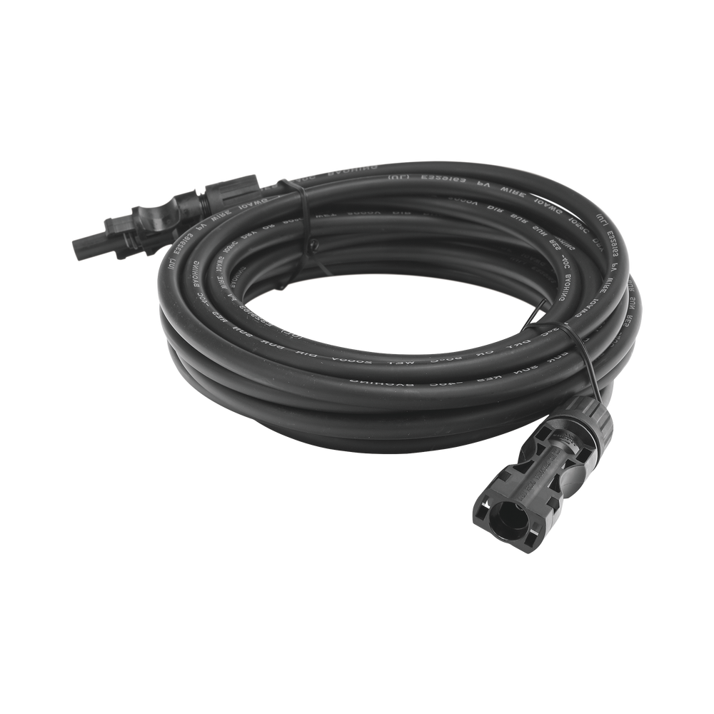Cable Fotovoltaico 2.5 m, Negro, Calibre 10 AWG con Terminales MC4 en Ambos Extremos