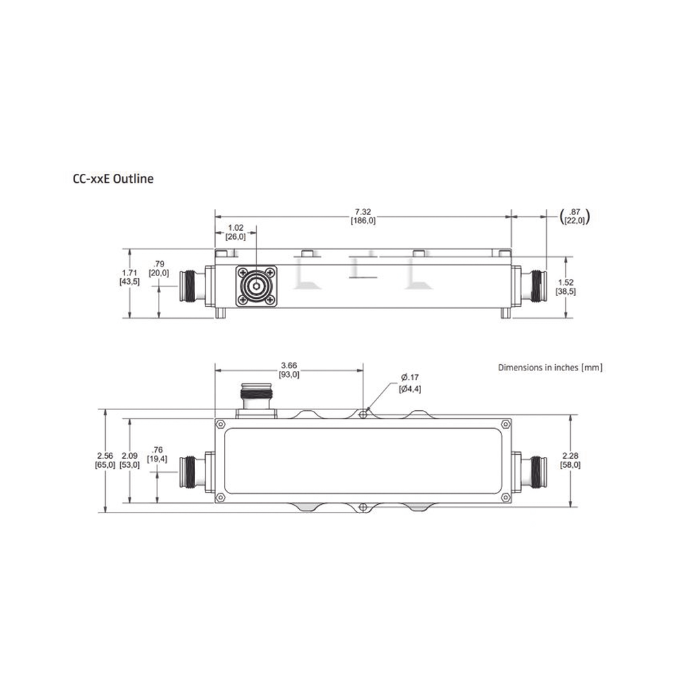 Acoplador direccional 7dB 575-2700MHz 300W - 161 dBc 4.3 - 10 IP67 - Image 2