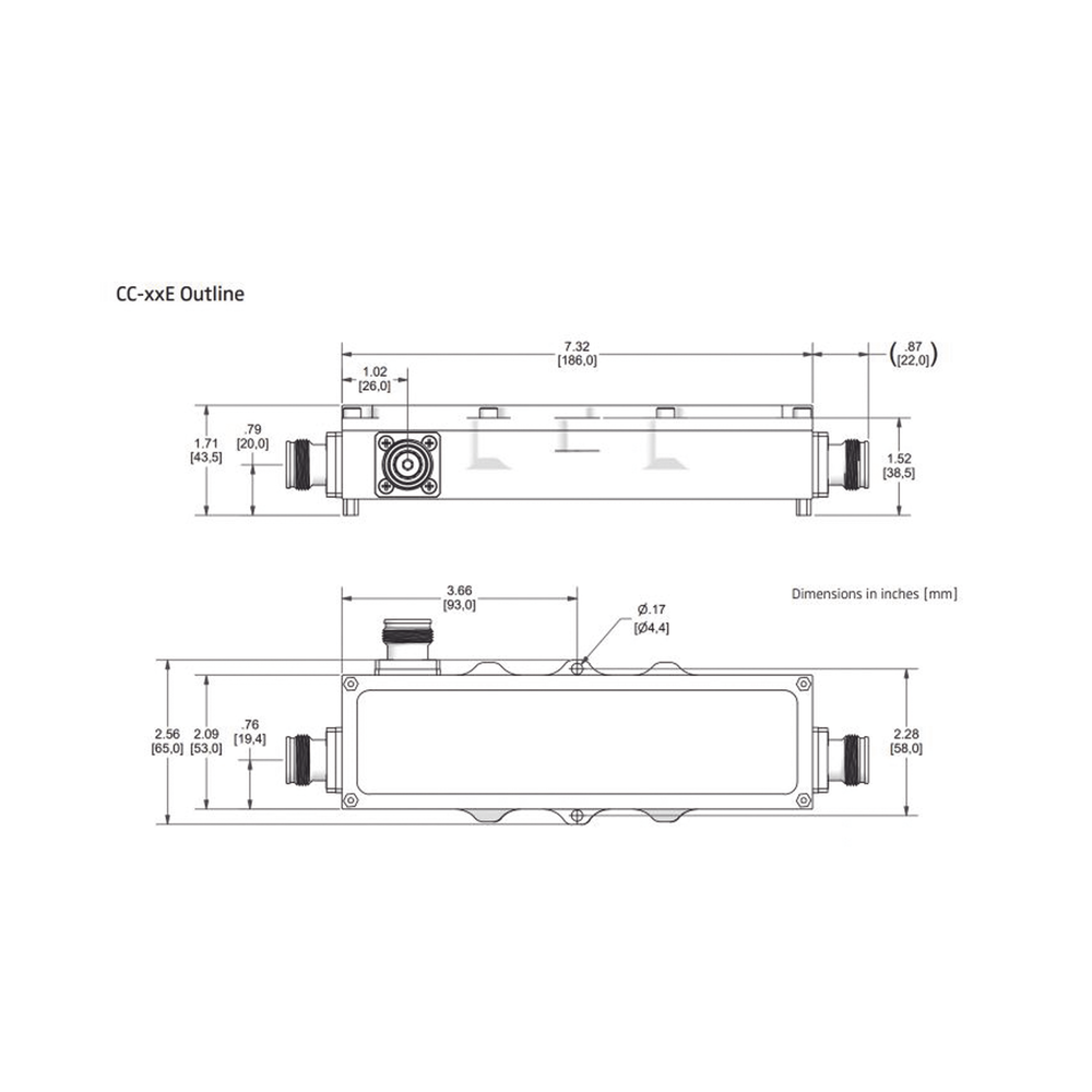 Acoplador direccional 13dB 575-2700MHz 300W - 161 dBc 4.3 - 10 IP67 - Image 2