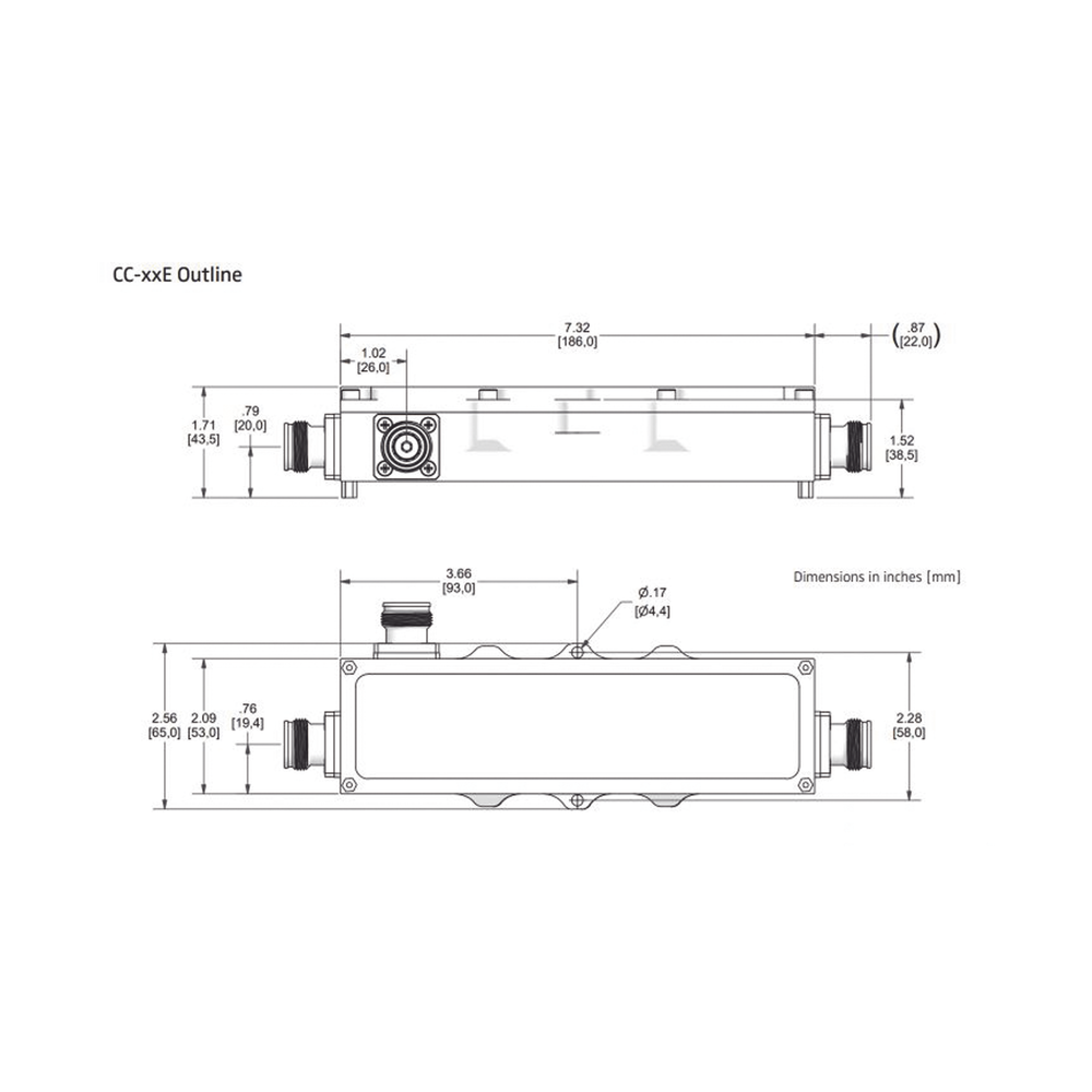 Acoplador direccional 15dB 575-2700MHz 300W - 161 dBc 4.3 - 10 IP67 - Image 2