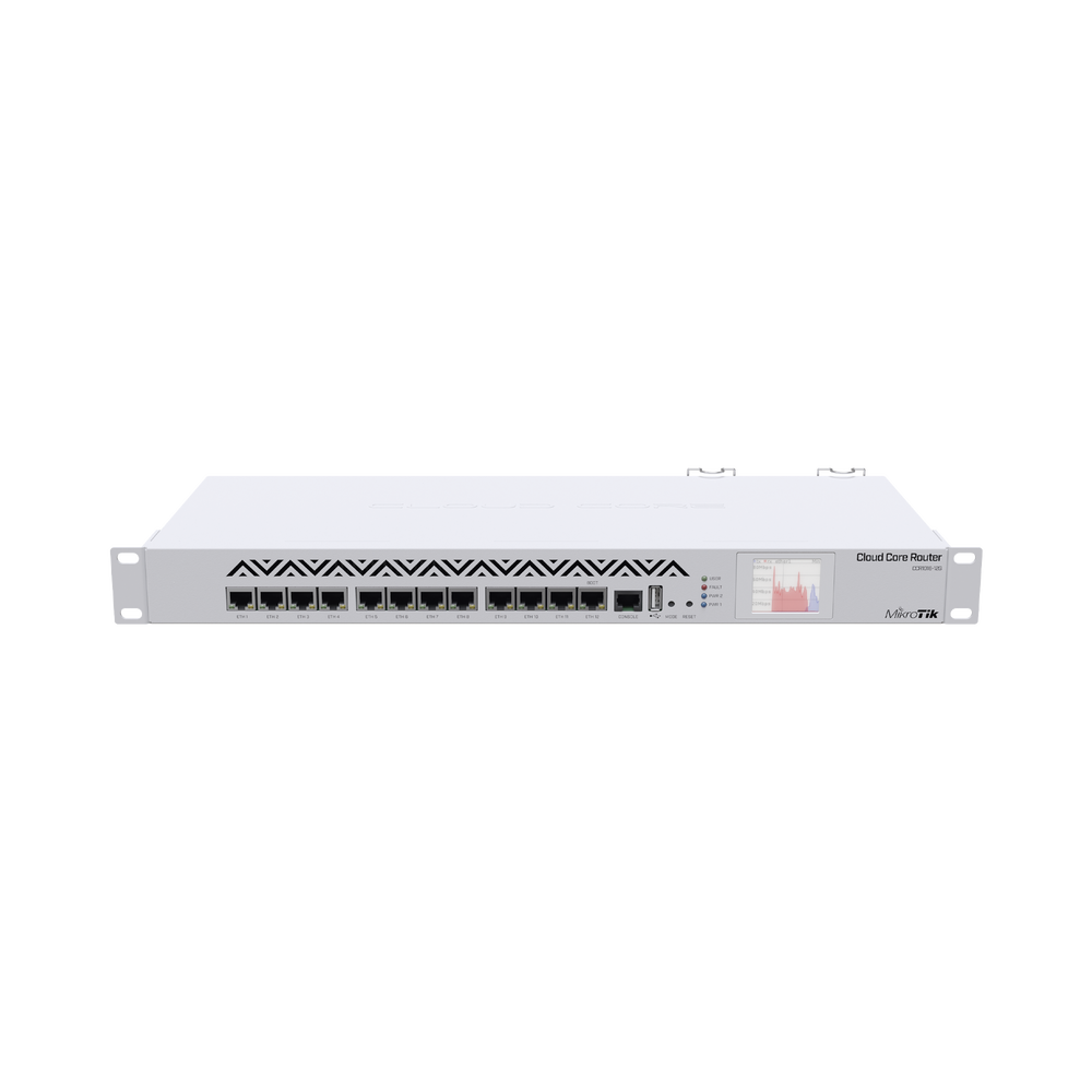 Cloud Core Router, CPU 16 Núcleos, Throughput 17.8Mpps/12Gbps, 12 Puertos Gigabit Ethernet, 2 GB Memoria