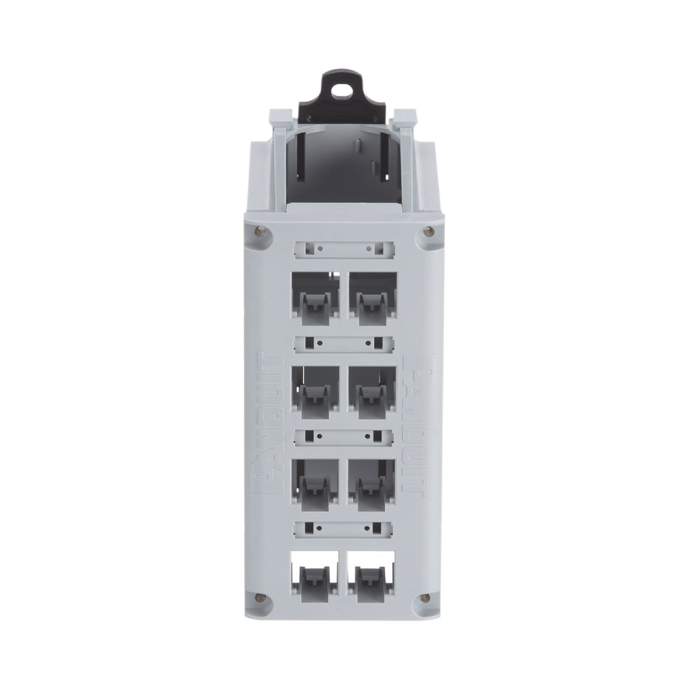 Panel de Parcheo Modular para Cobre, Blindado, de Instalaci?n en Riel DIN Est?ndar de 35 mm (1.38 pulgadas), 8 Puertos Mini-Com, Color Gris - Image 2