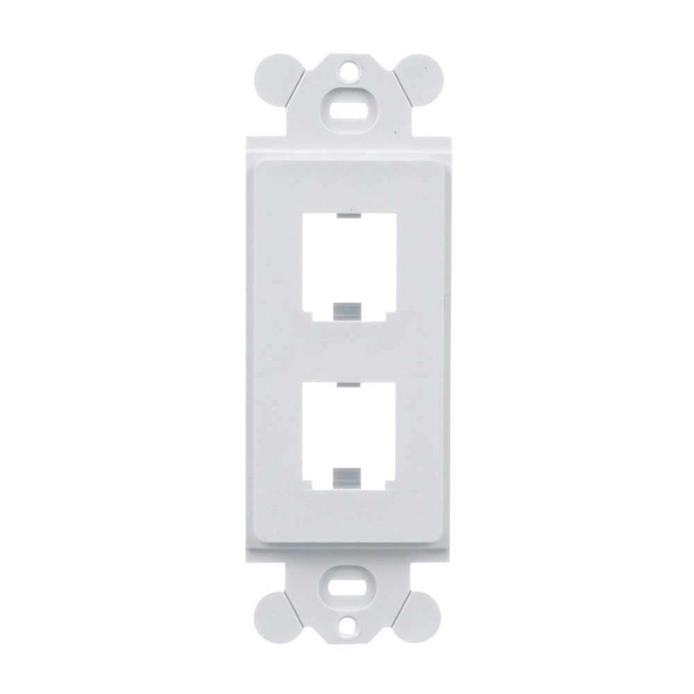 Marco de M?dulo D?plex, Para Placas Frontales Est?ndar GFCI, Acepta 2 M?dulos Mini-Com, Color Blanco