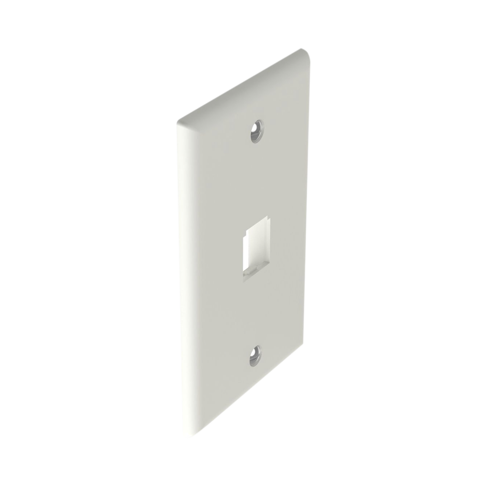 Placa de Pared Vertical Cl?sica, Salida Para 1 Puerto Mini-Com, Color Blanco Mate - Image 3