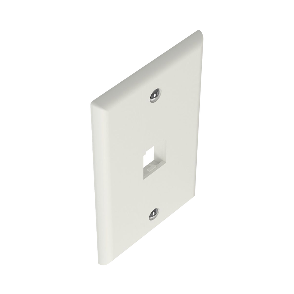 Placa de Pared Vertical Cl?sica, Salida Para 1 Puerto Mini-Com, Color Blanco Mate - Image 4