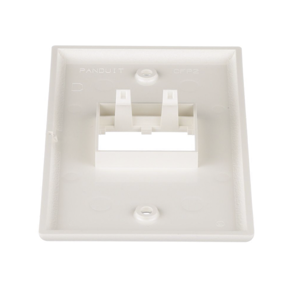 Placa de Pared Vertical Cl?sica, Salida Para 2 Puertos Mini-Com, Color Blanco Mate - Image 4