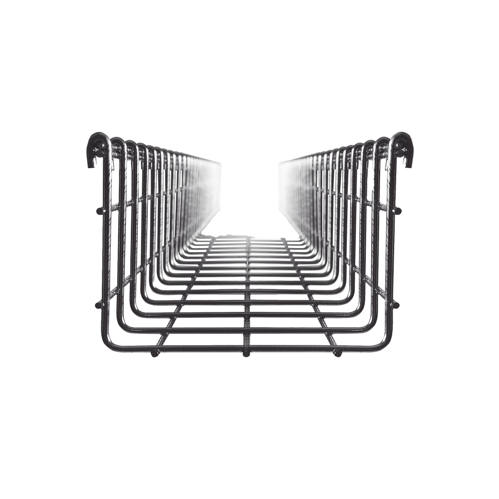 Charola Tipo Malla 105/150 mm, Acabado Electro Zinc, Hasta 251 Cables Cat6, Tramo de 3 Metros