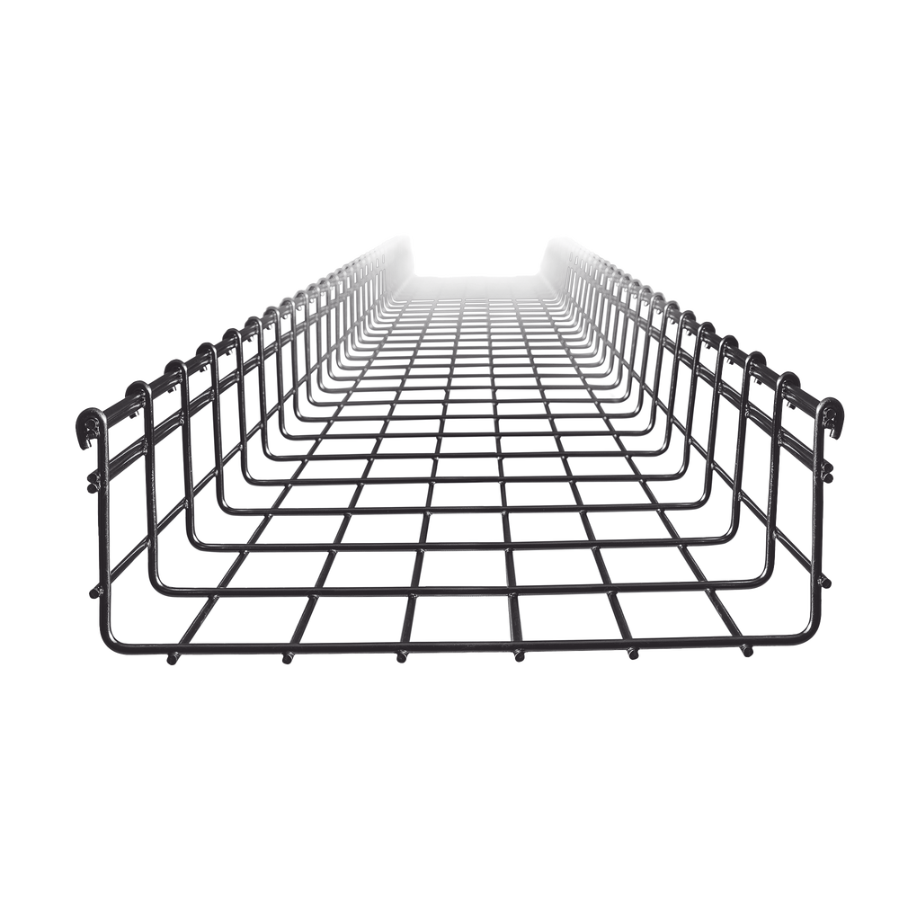 Charola Tipo Malla 105/300 mm, Acabado Electro Zinc, Hasta 501 Cables Cat6, Tramo de 3 Metros