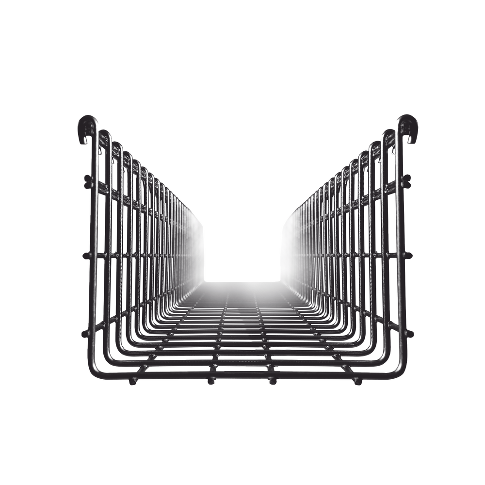 Charola Tipo Malla 150/200 mm, Acabado Electro Zinc, Hasta 477 Cables Cat6, Tramo de 3 Metros