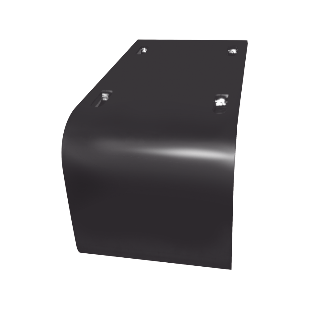 Bajada para cable de 100 mm de ancho, con baño de pintura epóxica en color NEGRO