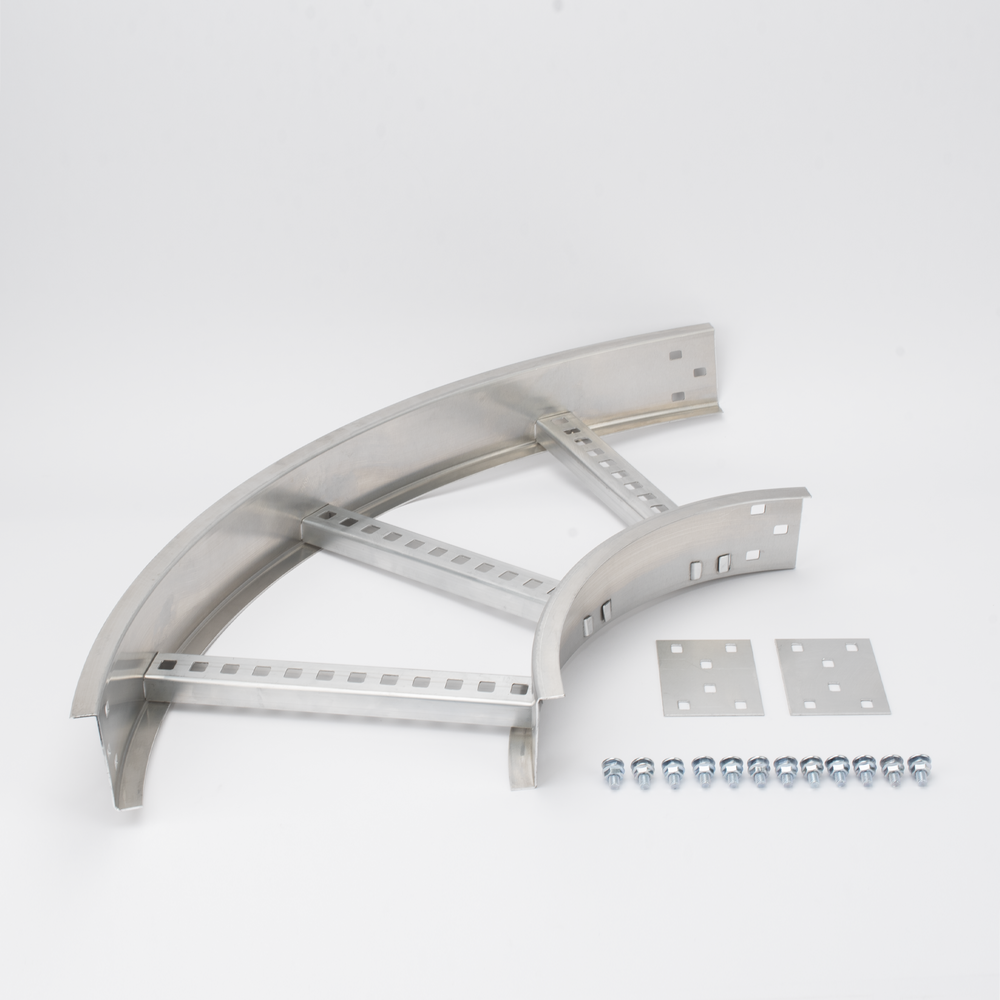 Curva Horizontal de Aluminio de 90° Perfil Z / Peralte 3 1/4" / Ancho 12" / Radio 8" / Incluye Tornillería (CHC90EZ314R8X12AK) - Image 2