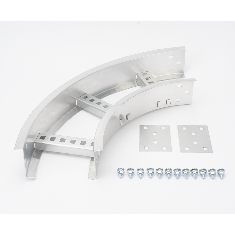 Curva Horizontal de Aluminio de 90° Perfil Z / Peralte 3 1/4" / Ancho 6" / Radio 8" / Incluye Tornillería (CHC90EZ314R8X6AK) - Image 2