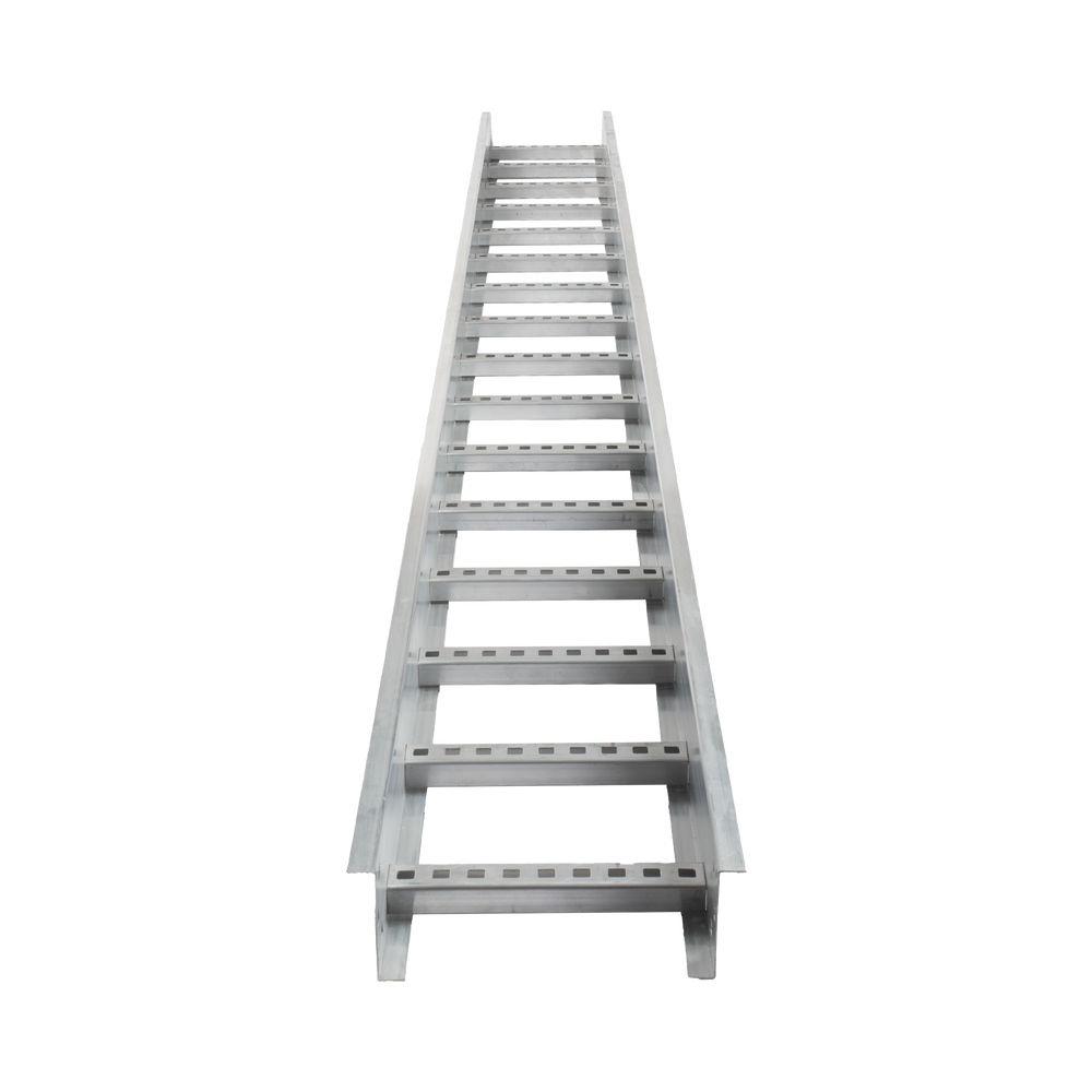 Escalera de Aluminio Portacables / Perfil Z / Peralte 3 1/4" /Paso 9" / Ancho 12" / 3.66 metros / Capacidad Máx. 274 Cables / Incluye Cople Union y Tornillería (CHEZ314P9X12AK)