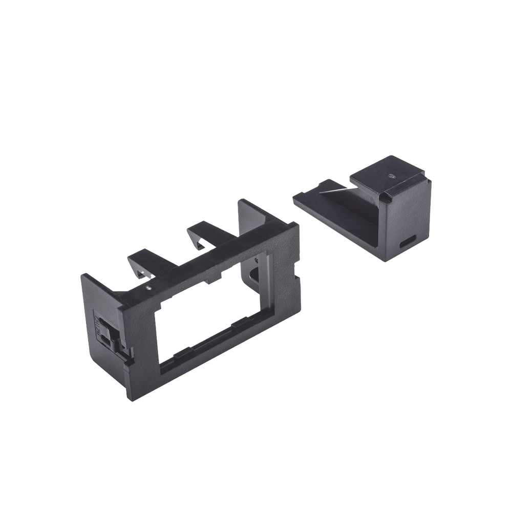 Adaptador de 2 M?dulos Mini-Com, Para Marcos Interlink, Color Negro, 1 Pieza